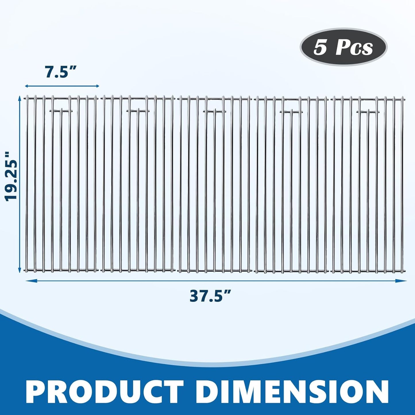 SafBbcue 16517 Cooking Grates for Bull 5 Burner Grill Replacement Parts Bull Brahma 57568 57569 57568CE 57568AGA 57569CE 57569AGA Lion Premium 90000 L90000 Grill Parts
