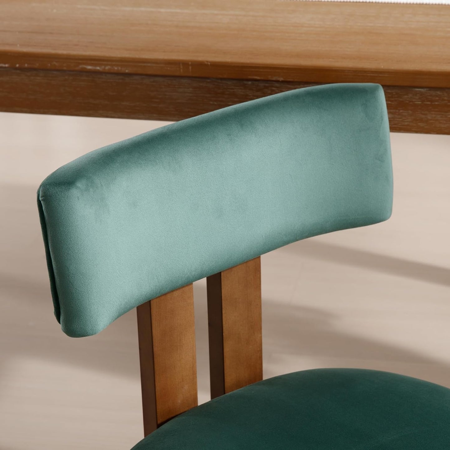 chairus Dining Chairs Set of 4 Velvet Diner Chairs Modern Wood Chairs for Kitchen and Dining Room, Green