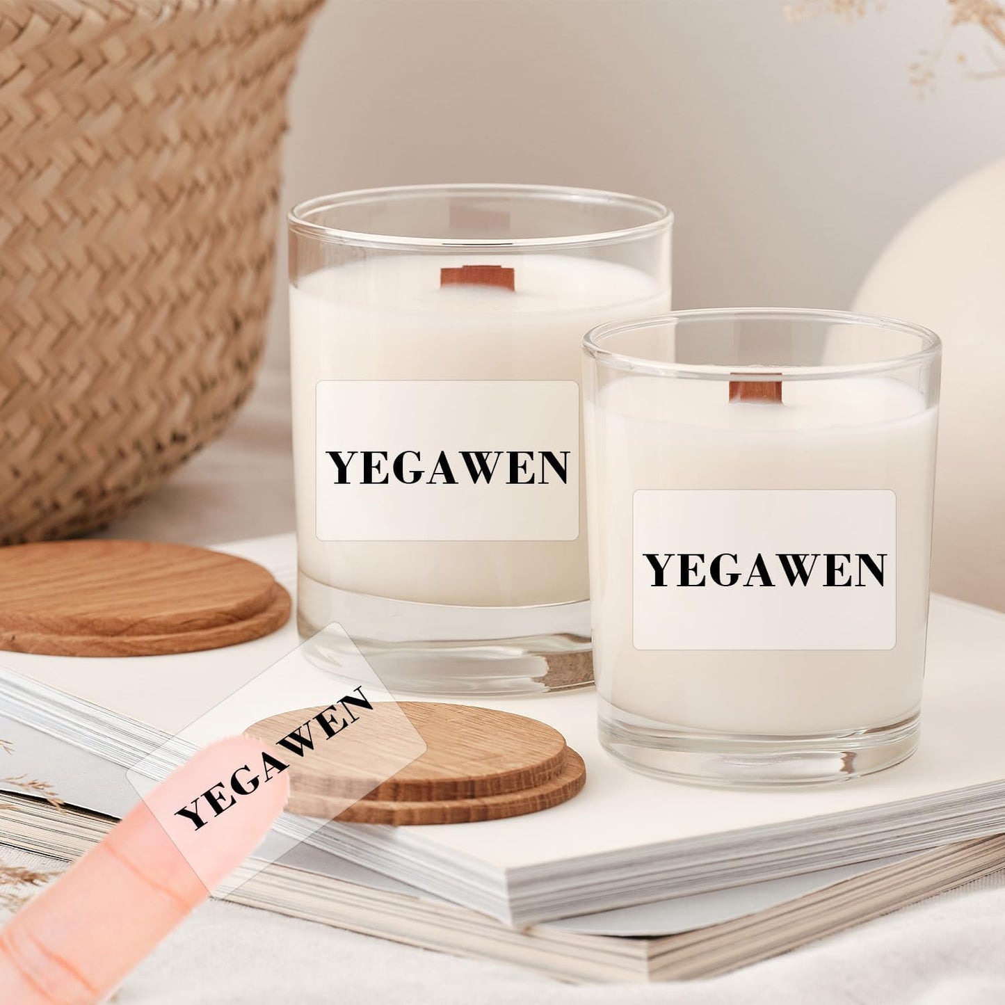 3x2 Inch Transparent Thermal Labels Stickers, Self-Adhesive Clear Waterproof Stickers for Logo Design, Direct Thermal Labels- 200 Sheets