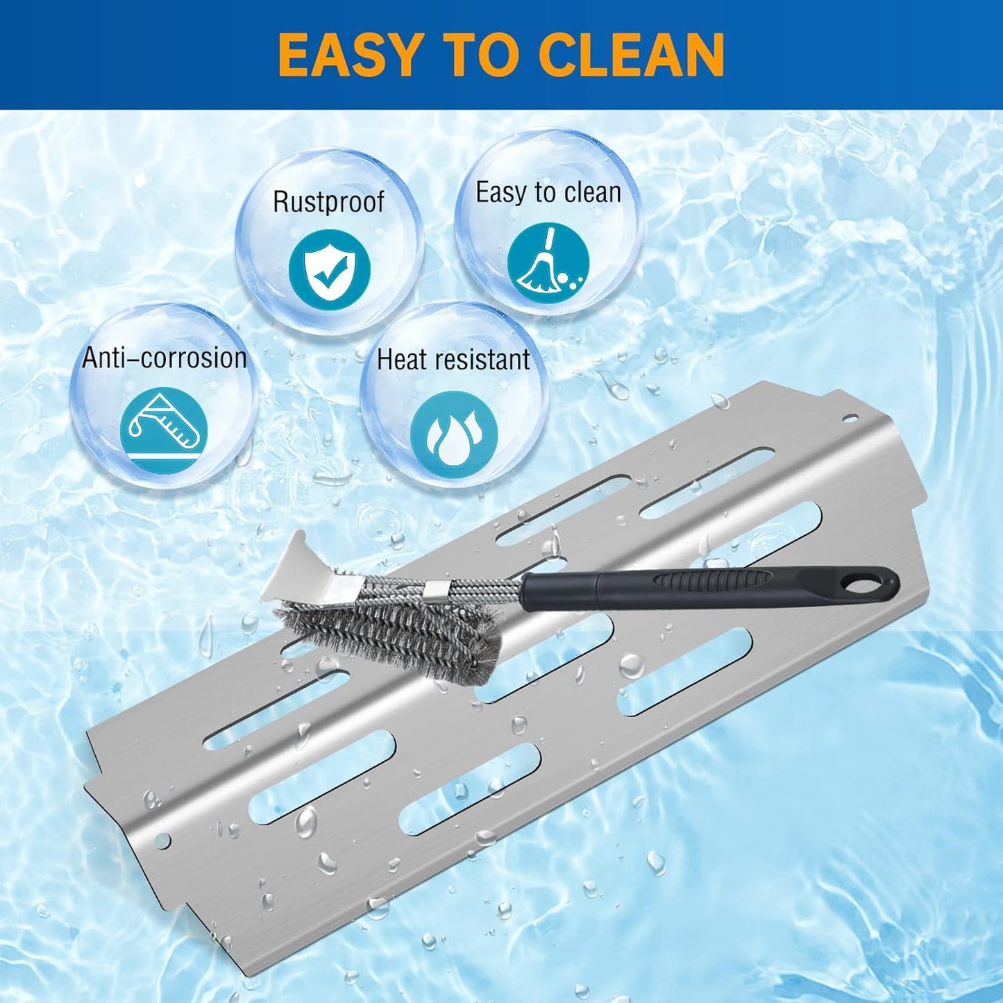 Stainless Steel Grill Flavorizer Bar BBQ Gas Grill Replacement Parts for Weber Genesis II 300 Series Genesis II E-310 E-315 E-330 E-335 S-310 S-335 Gas Grill