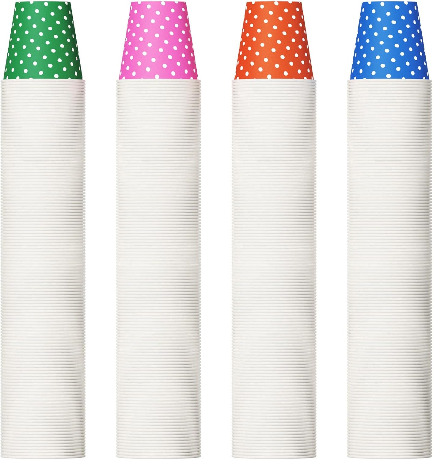 [600 Pack] 3 oz Paper Cups, Mouthwash Cups, Disposable Bathroom Cups, Cold Beverage Drinking Cup for Water Coolers, Party, Home and Office(Dots)