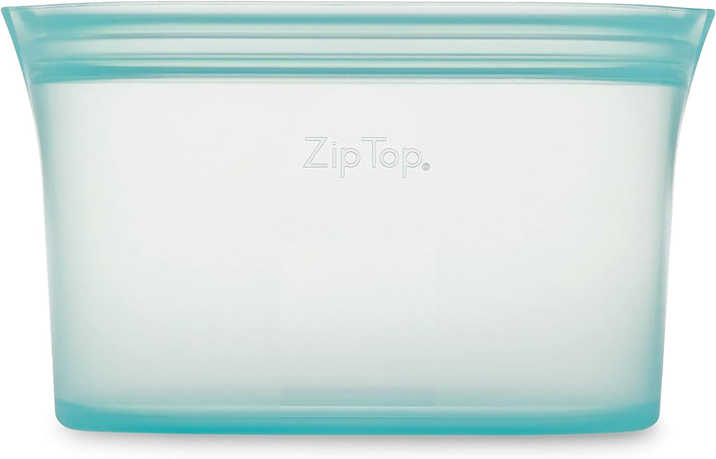 Zip Top Reusable Food Storage Bags | Medium Dish [Teal] | Silicone Meal Prep Container | Microwave, Dishwasher and Freezer Safe | Made in the USA