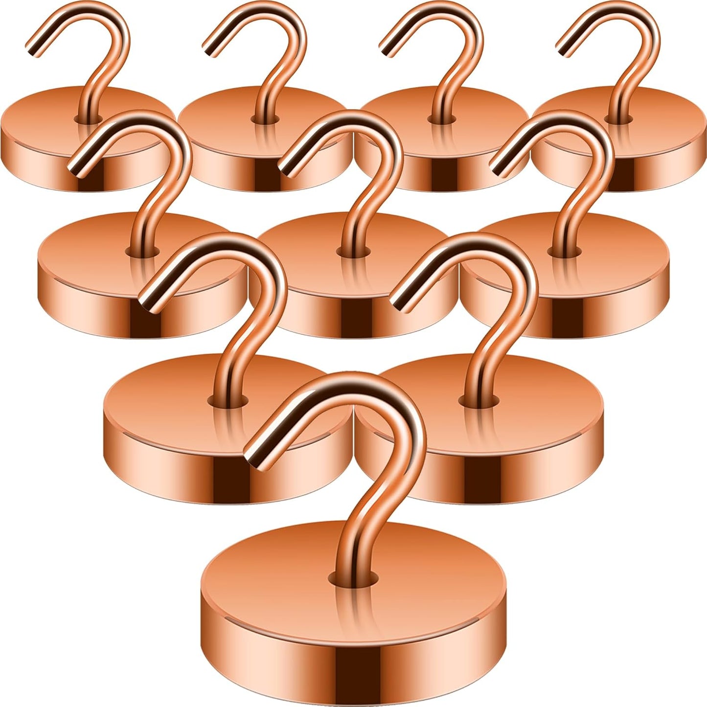 Neosmuk Magnetic Hooks, Cruise Ship Essentials, 100lb+ Heavy Duty Magnetic Hooks for Cruise Cabins, Refrigerator, Grill, Hanging, and Travel | Extra Strong Must-Haves Magnet Hook,Gold