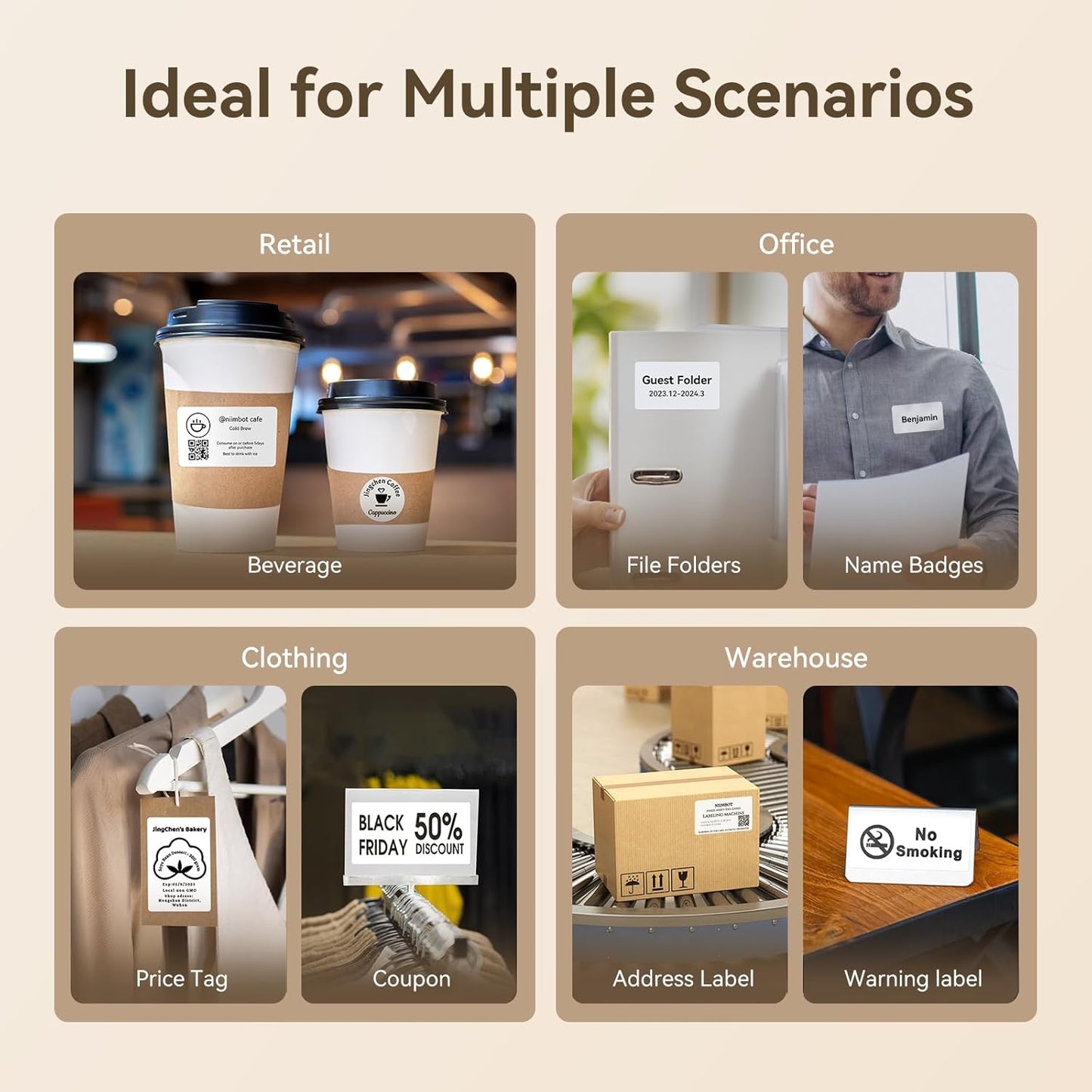 NIIMBOT K3 Label Printer, 3 Inch Label Maker with High-Speed, Bluetooth and USB Connection, Support Smartphone & PC, Thermal Label Maker for Small Business and Home Office