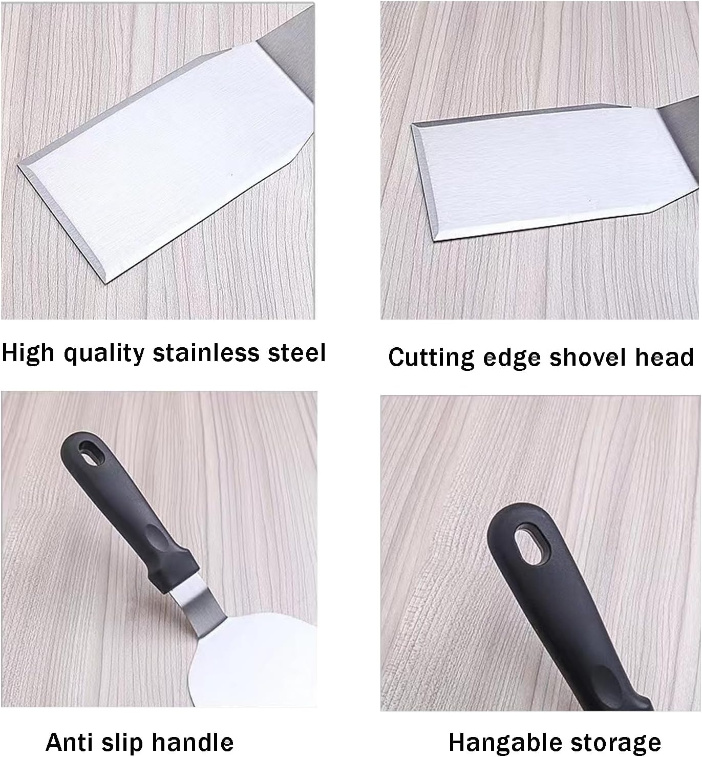 3pcs Stainless Steel Spatula Set Metal Fish Spatulas for Cast Iron Skillet Cooking Cooking BBQ Pancake, Fish, Smash Burger and Egg Kitchen Spatulas with Handle