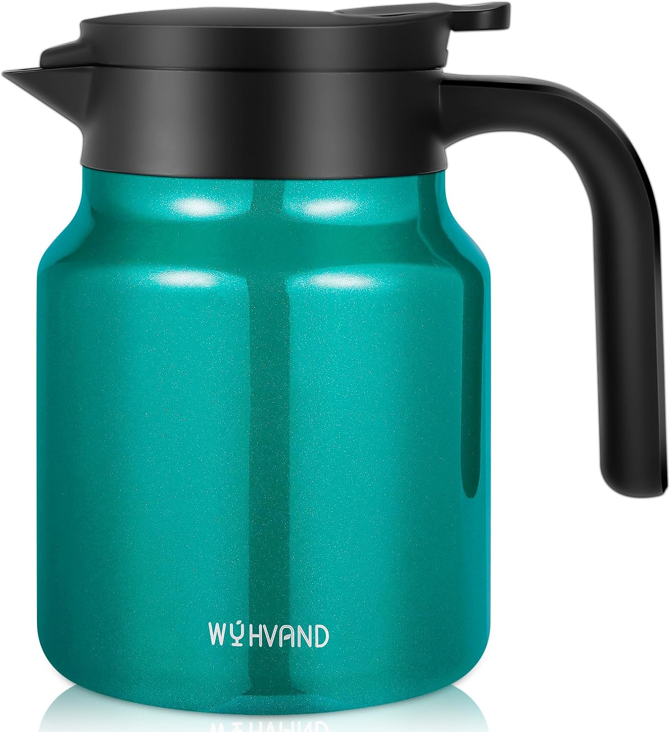 34Oz Thermal Coffee Carafe for Hot/Cold, Stainless Steel Thermos Carafes for Hot Liquids, Dustproof Insulated Hot Water Carafe for Party/Home,Agave Teal