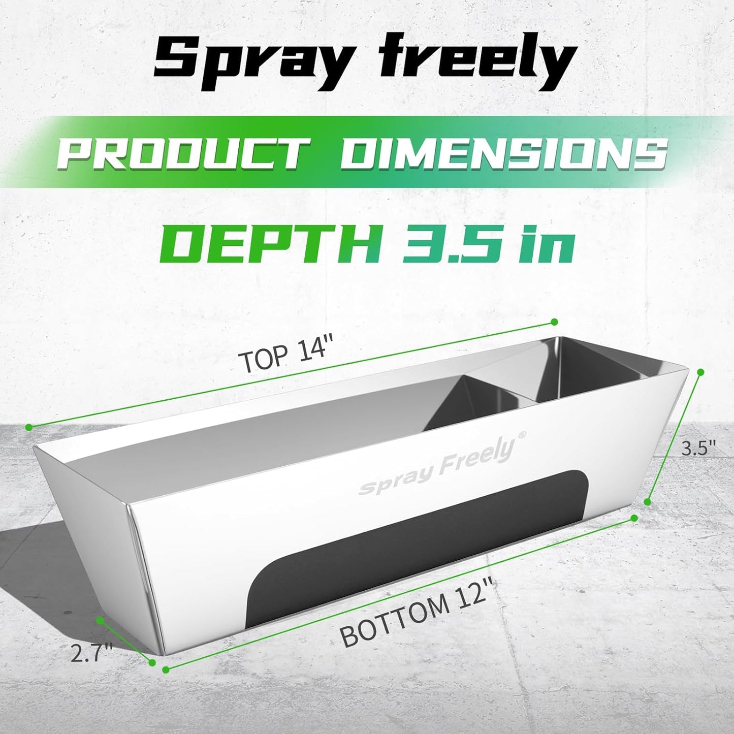 Drywall Mud Pan, Stainless Steel Mud Pan, Sheared Edges for Easy Knife Cleaning, Perfect Size for Larger Drywall Knife, Suitable For Mortar, Mixing Cement, Putty And Paint (12 Inch 2 Pack)