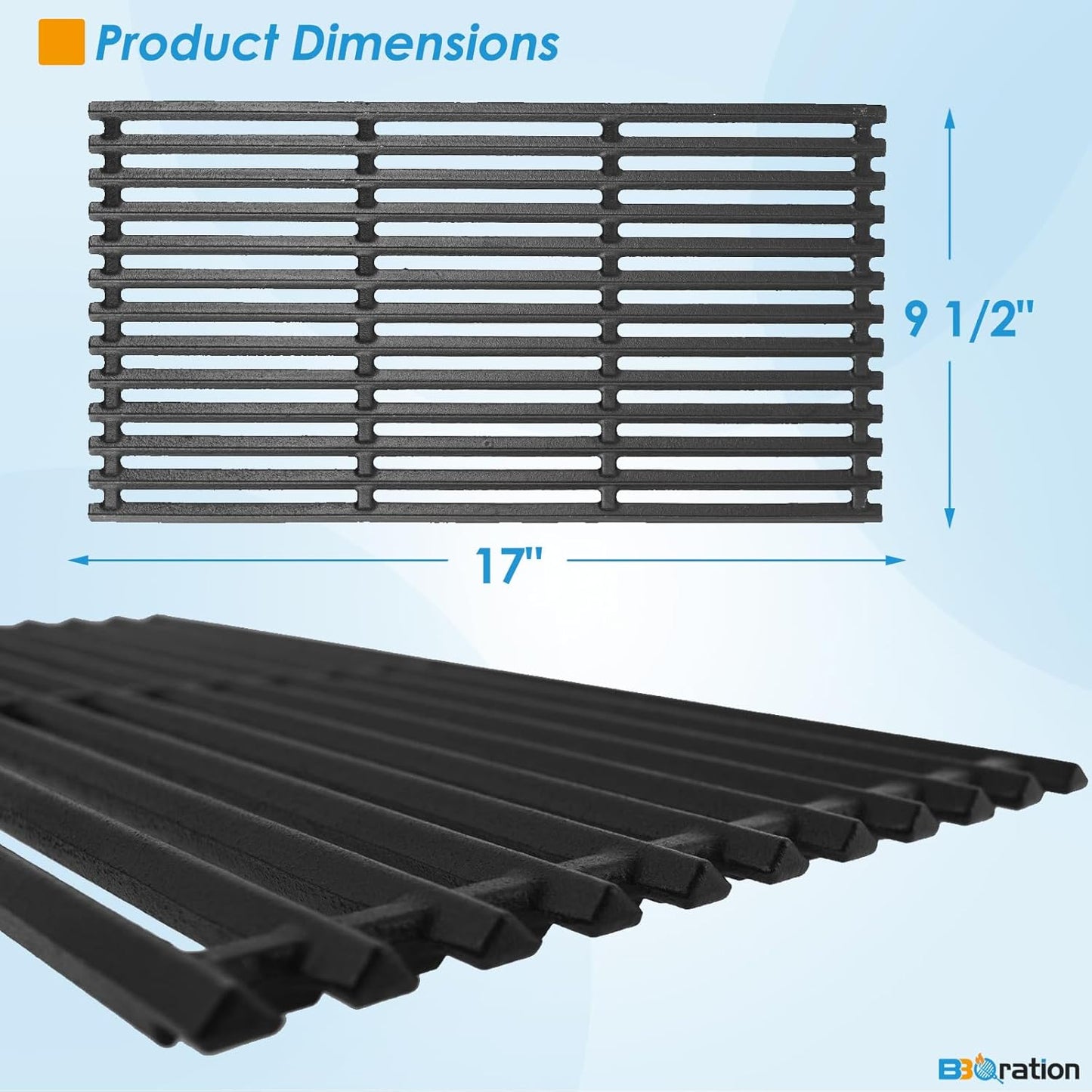 17" Grill Grates and Emitter for Charbroil TRU Infrared 4-Burner 463255020 463242715 463242716 463276016 466242715 463257520 Parts for Charbroil Grill Replacement Parts
