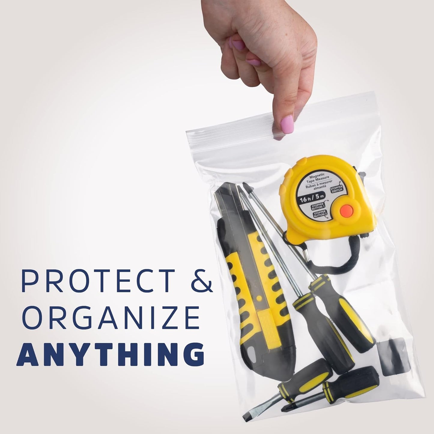 CLEAR PLASTIC ZIP SANDWICH BAGS - Bulk GPI Case Of 1000 6" x 6" 4mil Heavy Duty, Strong & Durable RECLOSABLE Poly Baggies With Resealable Zipper Lock For Travel, Storage, Packaging & Shipping.