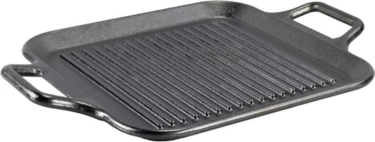 Lodge BOLD 12 Inch Seasoned Cast Iron Grill Pan with Loop Handles; Design-Forward Cookware