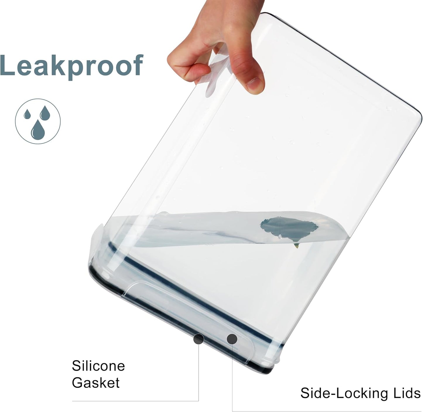 2 PC Flour Sugar Storage Containers (9.5L | 321 Oz) Extra Large Food Storage Containers with Lids - Airtight Leakproof BPA FREE Flour Container for Rice, Cereal, Sugar