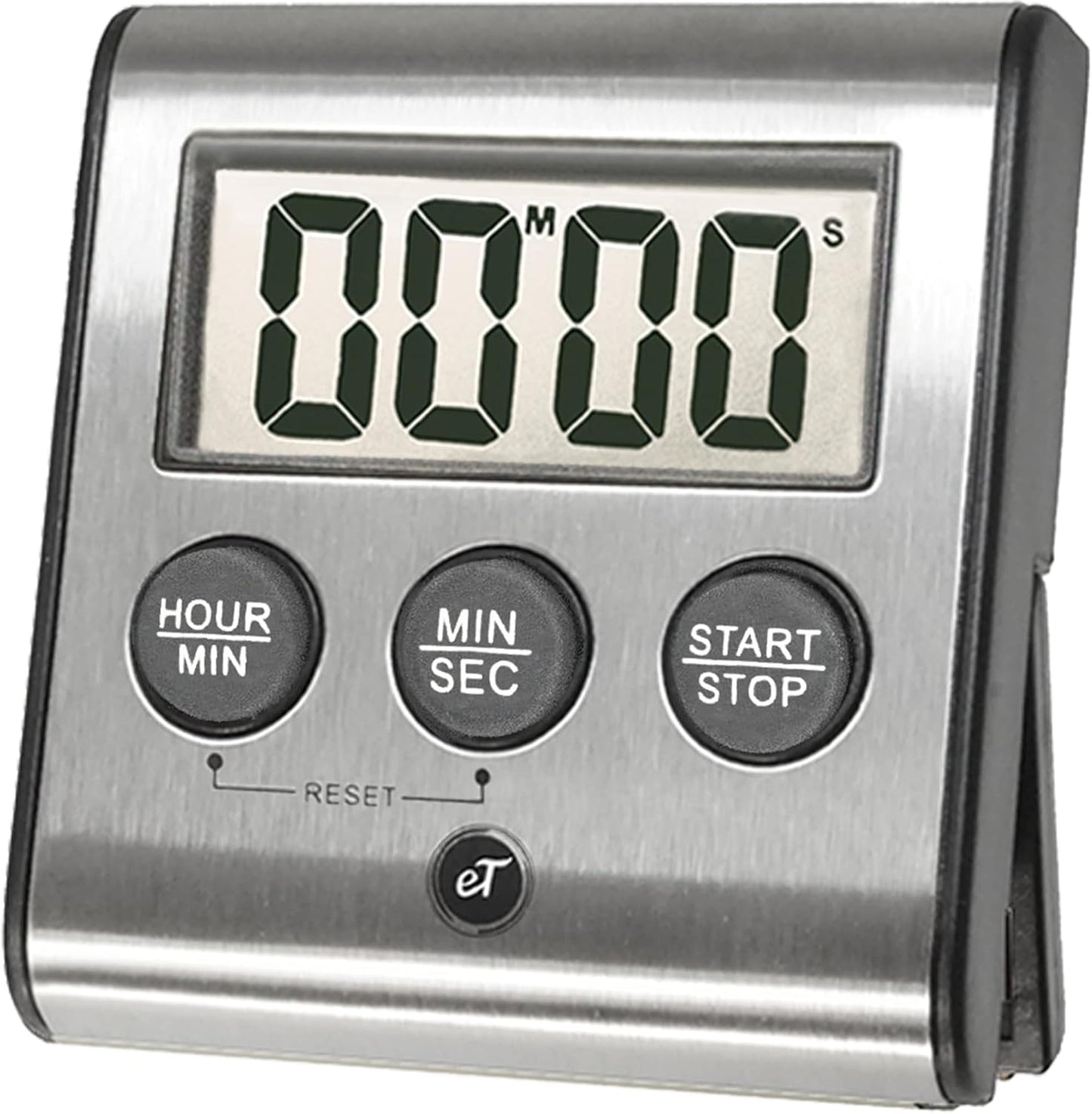 Elegant Digital Kitchen Timer, Stainless Steel Model eT-78, Displays 0-99 Min. or 0-99 Hr., Super Strong Magnet, Volume Switch for Mute/Soft/Loud Alarm, Auto Shut Off, Auto Memory by eTradewinds