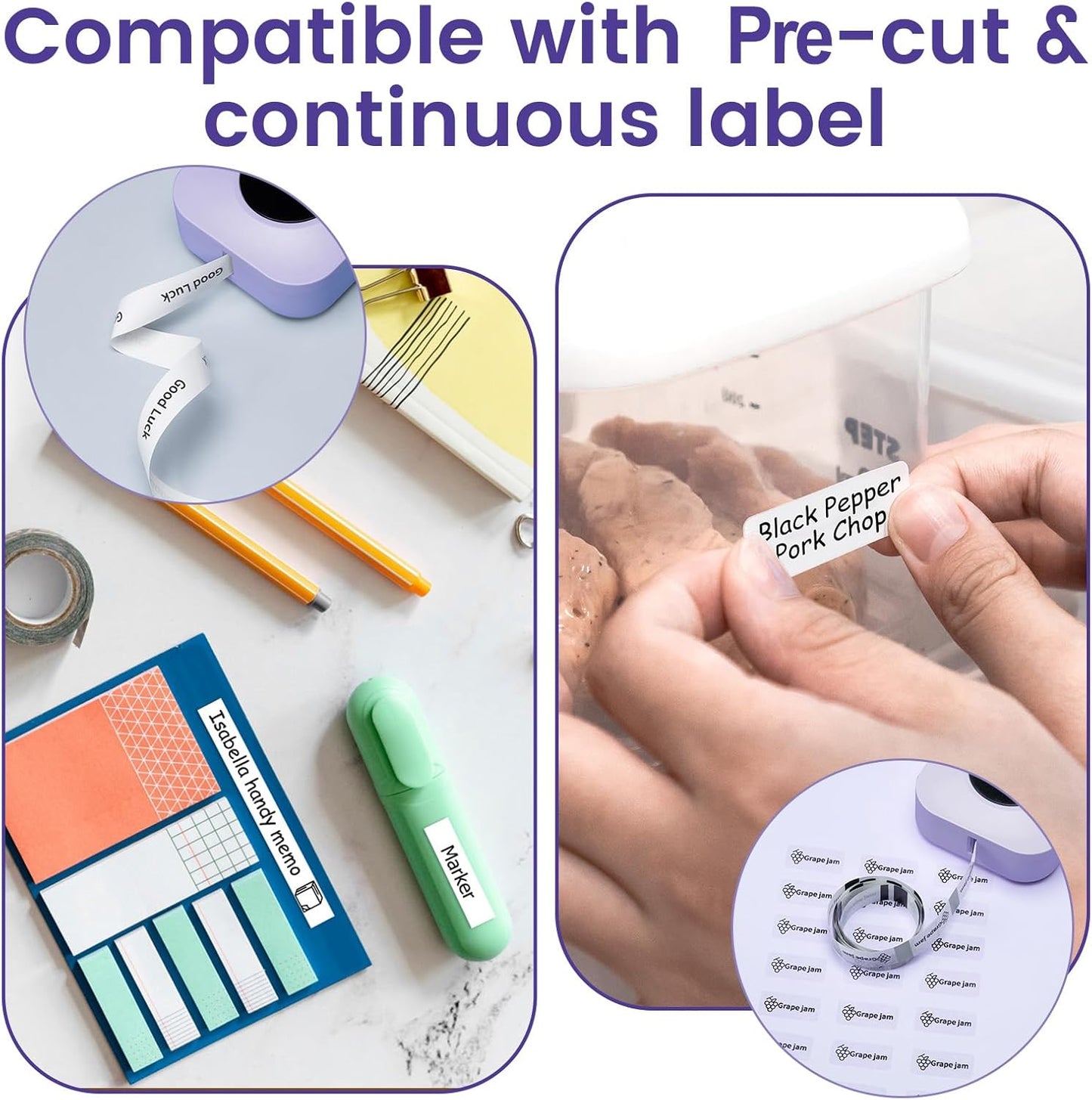 Phomemo D30 Label Makers Machine - Portable Bluetooth Mini Sticker Thermal Label Printer Handheld Rechargeable, Easy to Use for Office Home Organization, Rich Icon Font Multiple Templates