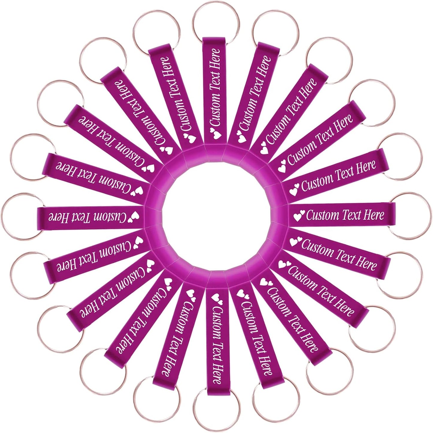 20PCS Personalized Bottle Opener Keychain Bulk Custom Beer Bottle Opener with Logo Text Engraved Wedding Bottle Opener Favors Customized Gifts for Guests Baby Shower Birthday Party-Purple