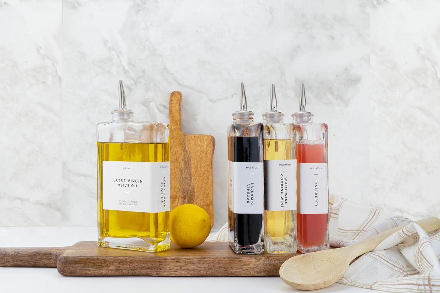 Molimoli Pour Spout Made of Stainless Steel with Automatic Anti-Oxidation Mechanism, Bottle Pourers for Alcohol and Liquor, Olive Oil Dispenser Spout, Wine Pourer Spout,Pack of 4,Silver