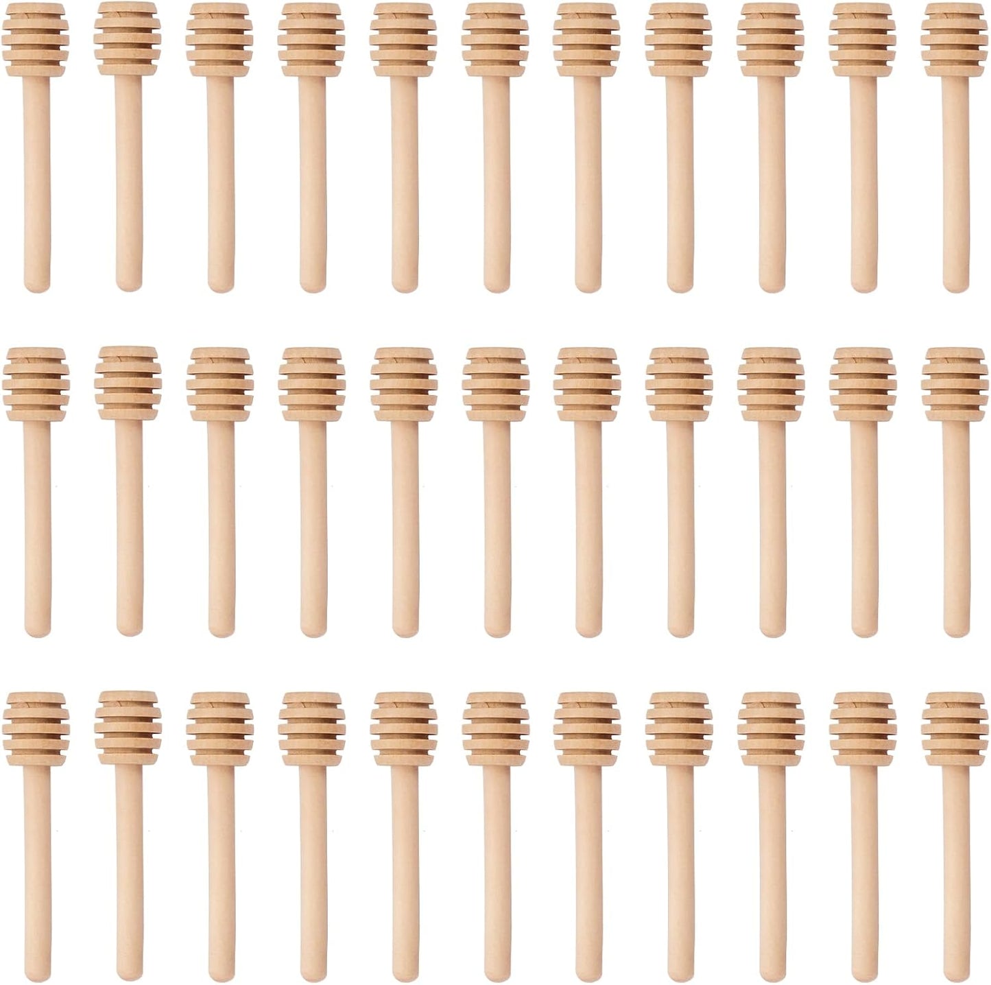100Pcs 3 inch Honey Dipper Sticks - Wooden Honey Dipper, 3 Inch Mini Honeycomb Stick, Honey Stirrer Stick for Honey Jar Dispense Drizzle Honey and Wedding Party Present