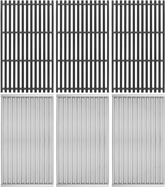 Cast Iron Grill Grates & Emitter Plates for Charbroil Commercial Infrared 4 Burner 463242715, 463242716, 463276016, 466242715, 466242815, 463257520, G533-0009-W1 G5330009W1 G533-0009-W1A