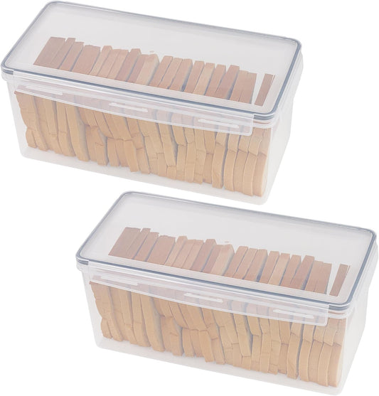 Tiawudi 2 Pack Bread Box, Plastic Bread Container, Large Sandwich Holder, Bread Storage Container for Kitchen Counter, Bread Keeper with Airtight Lid, Bread Saver, 9 Qt / 8.5L Each