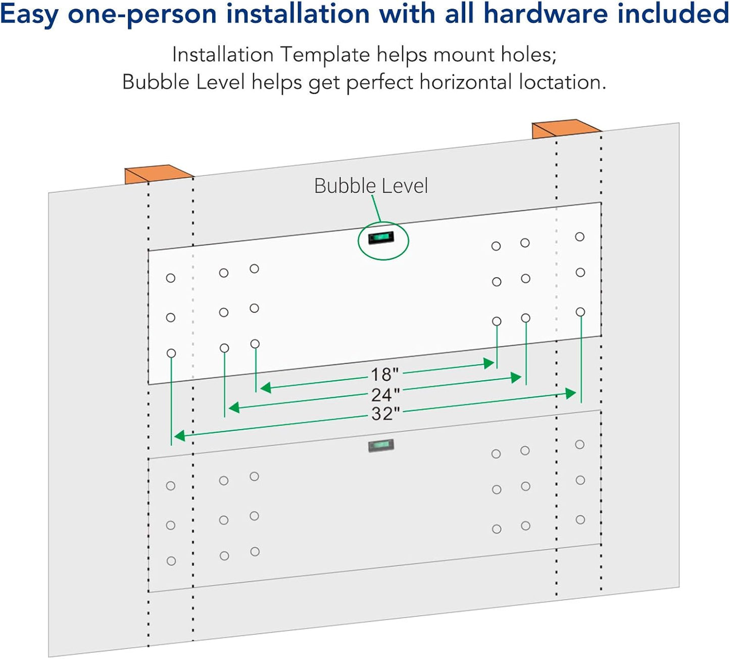 FLEXIMOUNTS 2-Pack 2x4ft 24-inch-by-48-inch Wall Shelf Garage Storage Rack Wall Mounted Floating Shelves, White