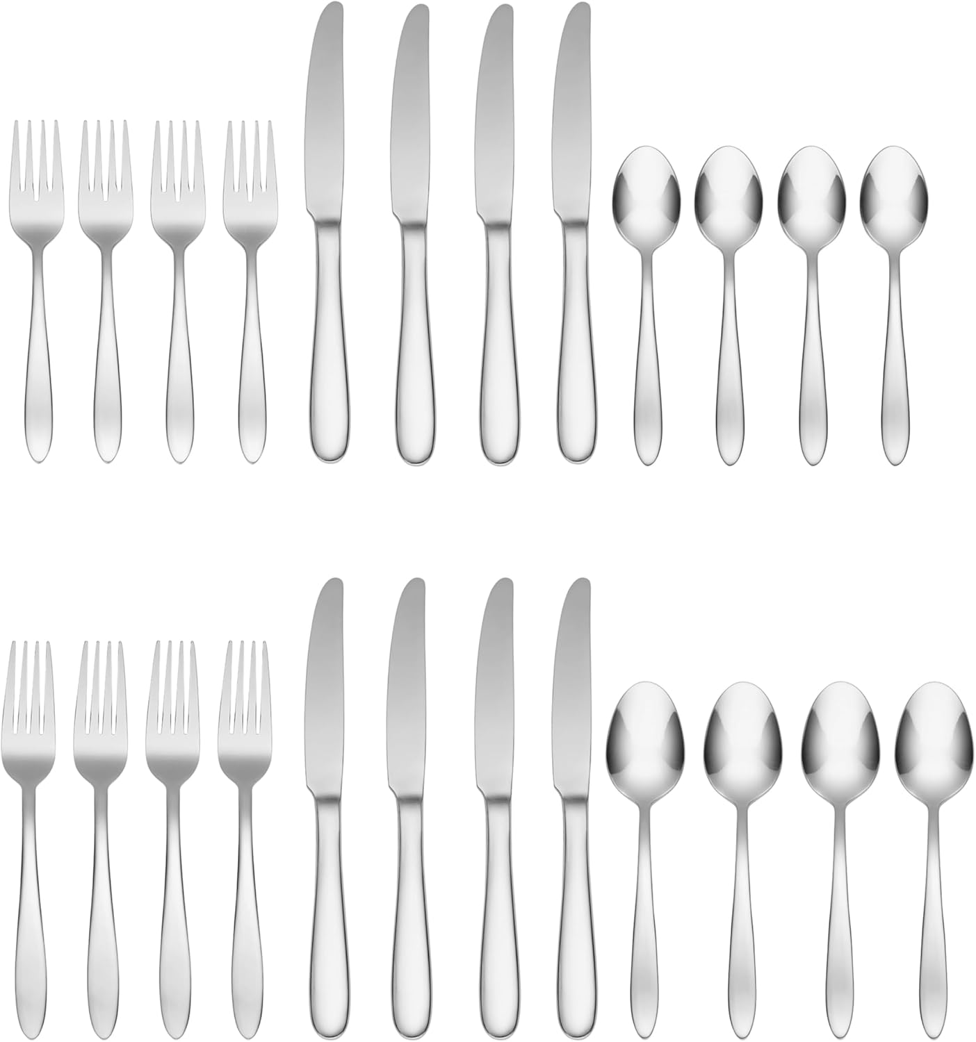 Oneida Mooncrest 20-Piece Flatware Set, Service for 4, Silver
