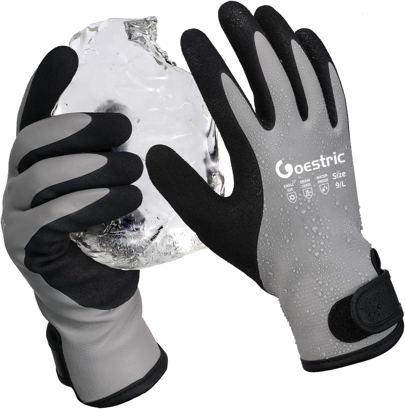 Waterproof Winter Gloves for Men & Women, Insulated Work Gloves with Grip for Cold Weather, Construction & Snow Work