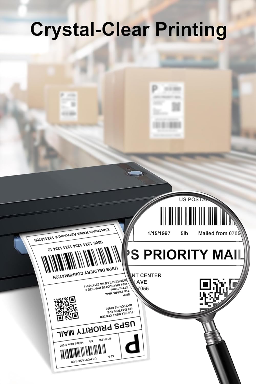 4x6 Direct Thermal Labels | 3000/Stack, BPA-Free & Waterproof | Compatible with Thermal Printers