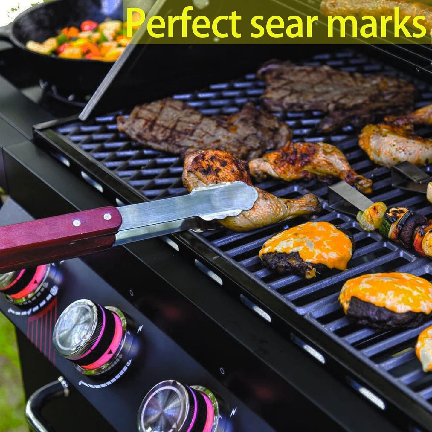 Grill Grate GR2210601-MM-00 Replacement Parts for Members Mark 5 Burner Gas Grill GR2210601-MM-00 Sam's Club Cooking Grids Cast Iron Grill Grates Broil King BBQ Rankam Grill Parts, 3 Pack