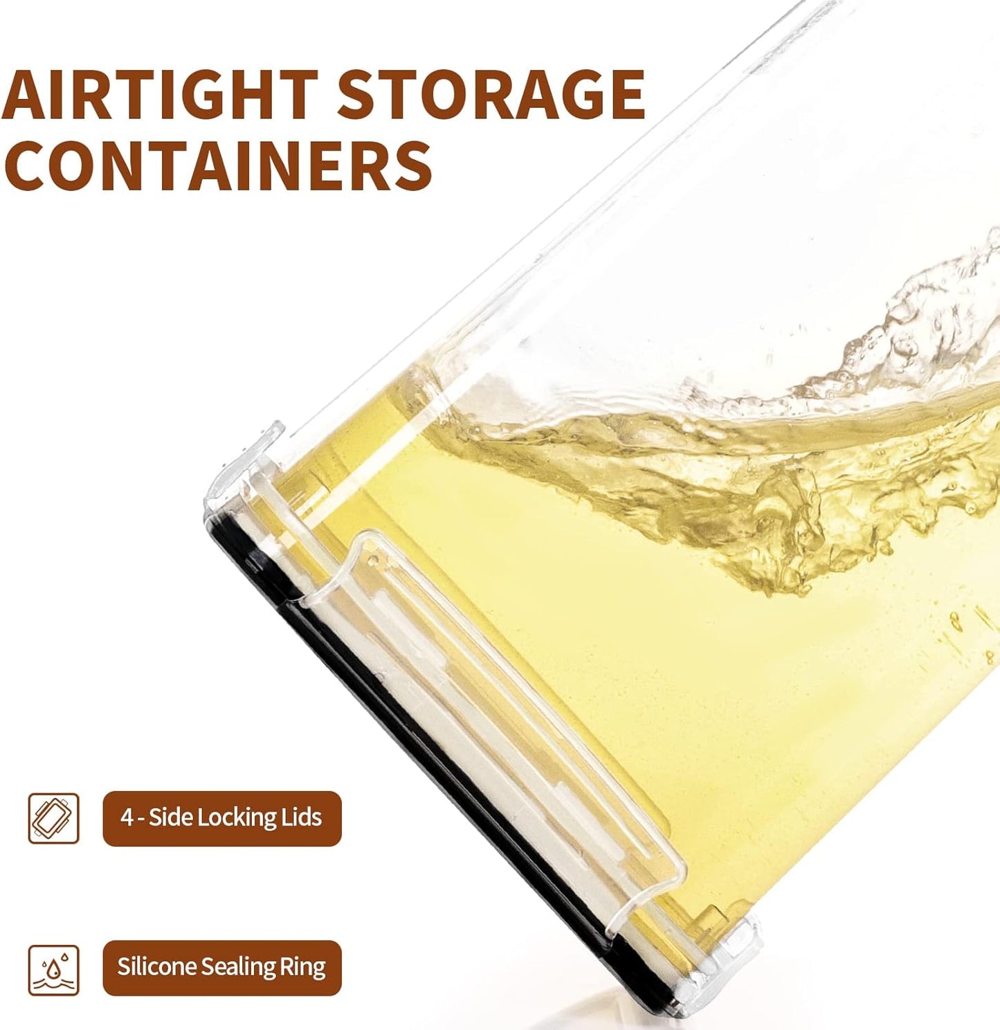 PRAKI Airtight Food Storage Containers with Lids, 12PCS Plastic Kitchen Storage Containers for Pantry Organizers and Storage - Cereal, Rice, Flour and Sugar Containers with Labels & Marker