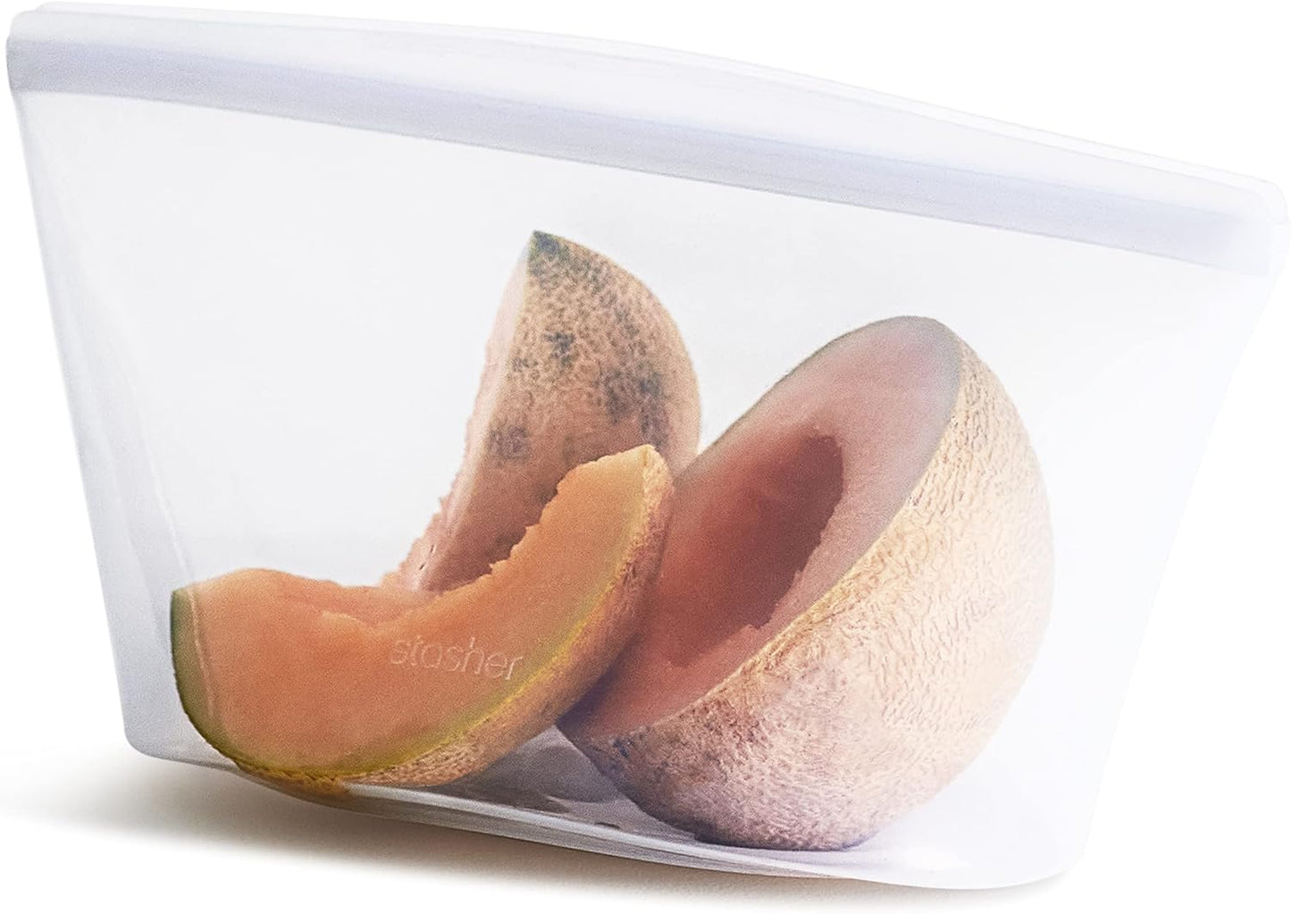 Stasher Premium Silicone Reusable Food Storage Bowl, Clear, Microwave, Sous Vide, Dishwasher, Oven and Freezer Safe, BPA Free, Leak-free, Eco-friendly, 8-Cup Bowl