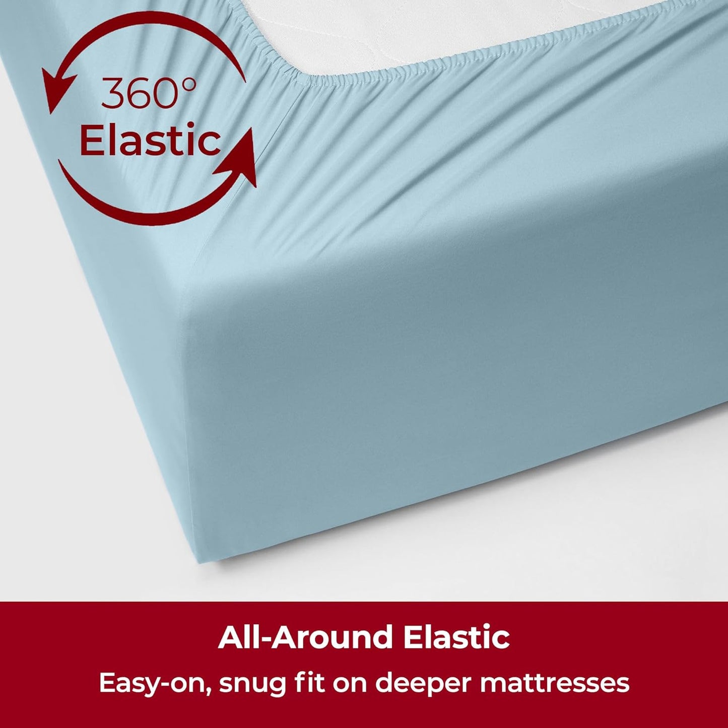 Mellanni Extra Deep California King Sheets - 4 PC Iconic Collection Bedding - Hotel Luxury, Ultra Soft, Cooling Bed Sheets - Wrinkle, Fade, Stain Resistant (Cal King, Aqua)