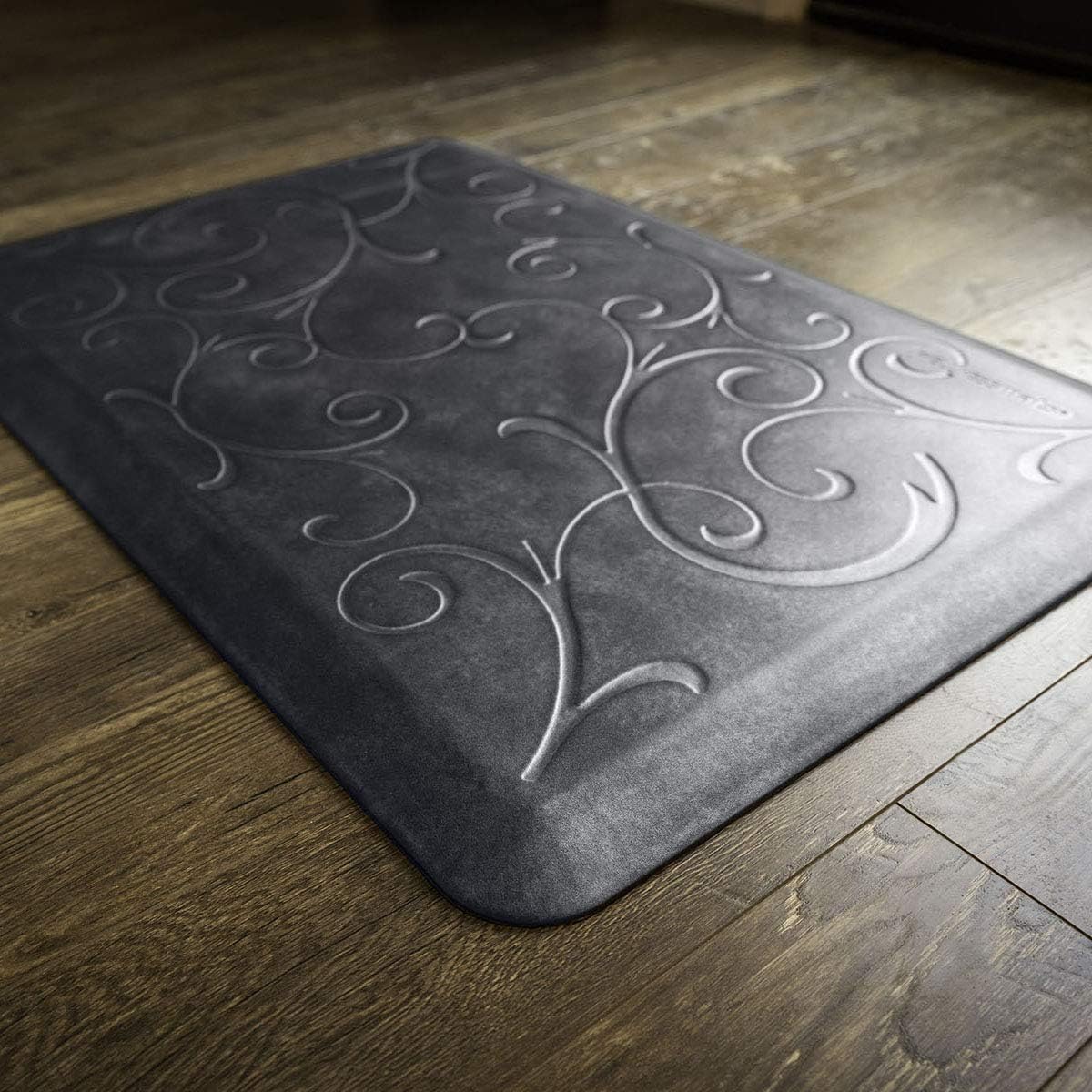 WellnessMats Bella Collection Anti-Fatigue Floor Mat, Polyurethane – Ergonomic Support Pad for Home, Kitchen, Garage, Office Standing Desk – Water Resistant - Made in USA