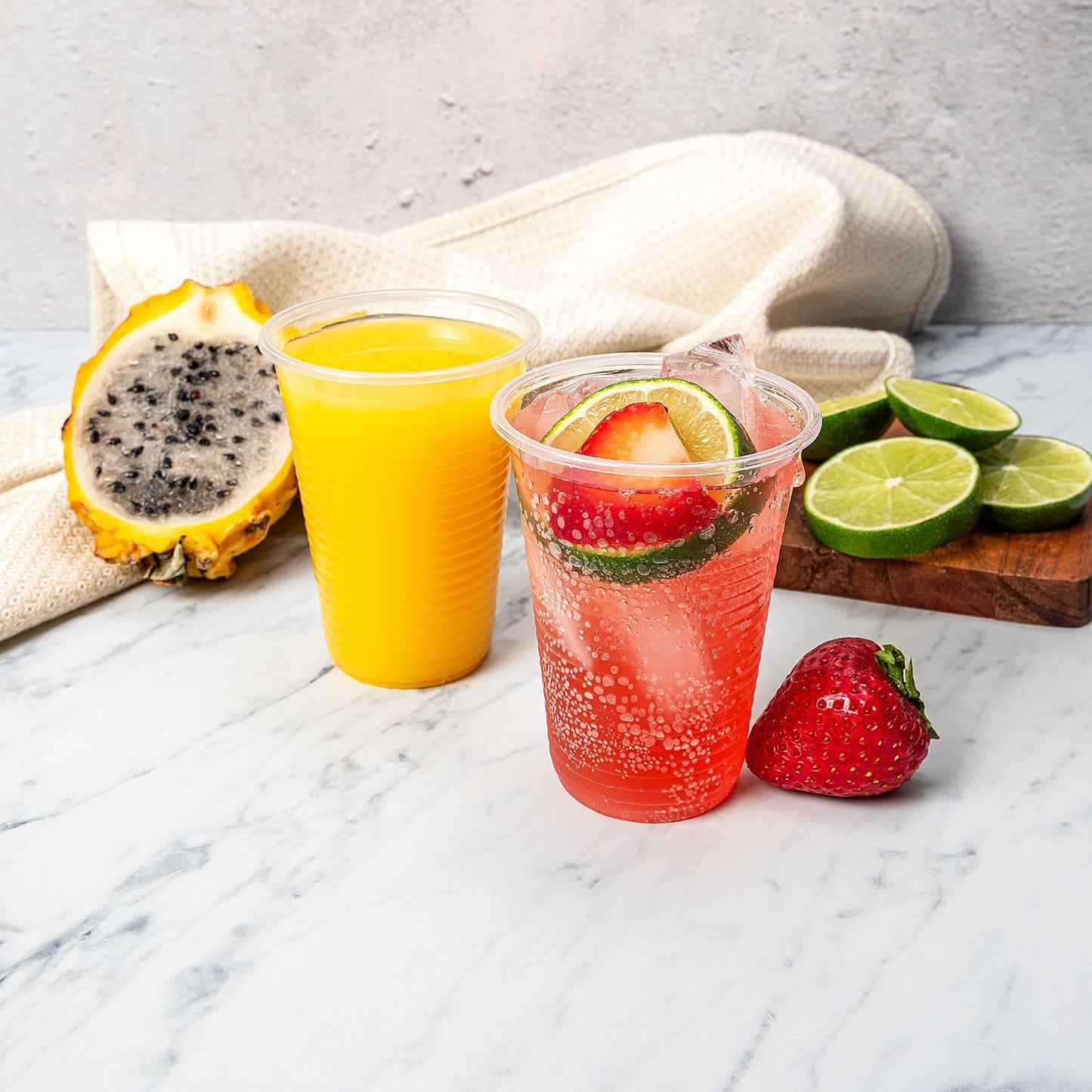 Plastic Cups Bulk Disposable Clear Cups 7 oz - [2400] Count Case - Good For Cold Drinks, Party Cups, Water Cooler Dispenser, Transparent Cups for Juice, Ice Tea, Soda 7oz. Ounce [2400 Pack/Case]