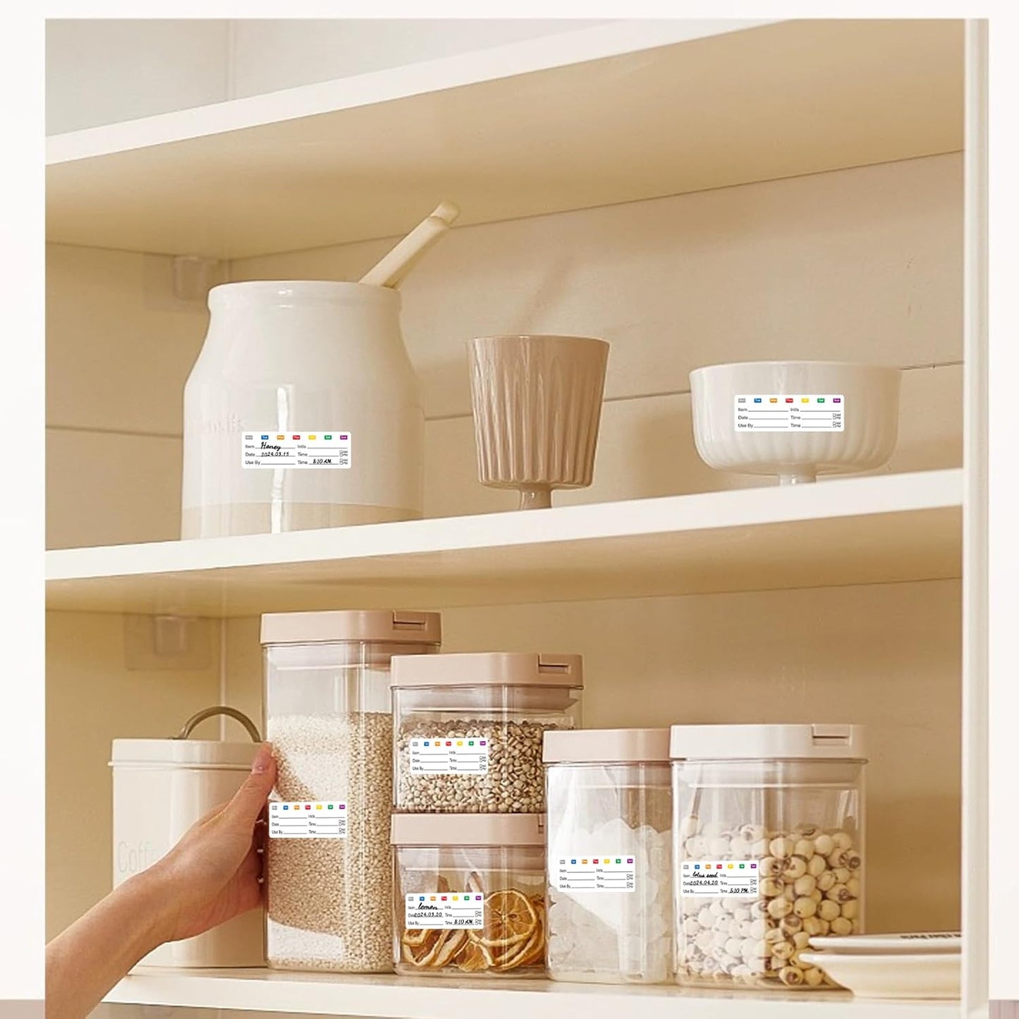 STARLIBOO Removable Multicolor Labels, Blank Stickers for Food Containers, 1x3 Inch, Waterproof, Easy Peel Off (240 Labels)