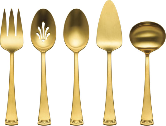 Lenox 897917 Portola Satin Gold 5-Piece Hostess Set