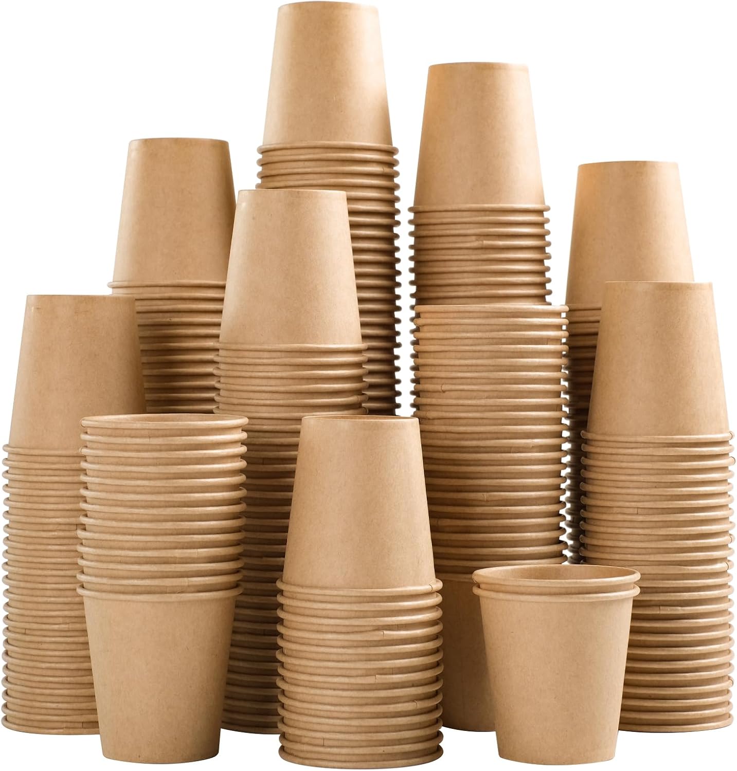 1200 Pack 3 oz Kraft Paper Cups, Disposable Bathroom Cups, Mini Mouthwash Cups, Hot/Cold Beverage Drinking Cup for Gargle Espresso Juice Medicine (Brown)
