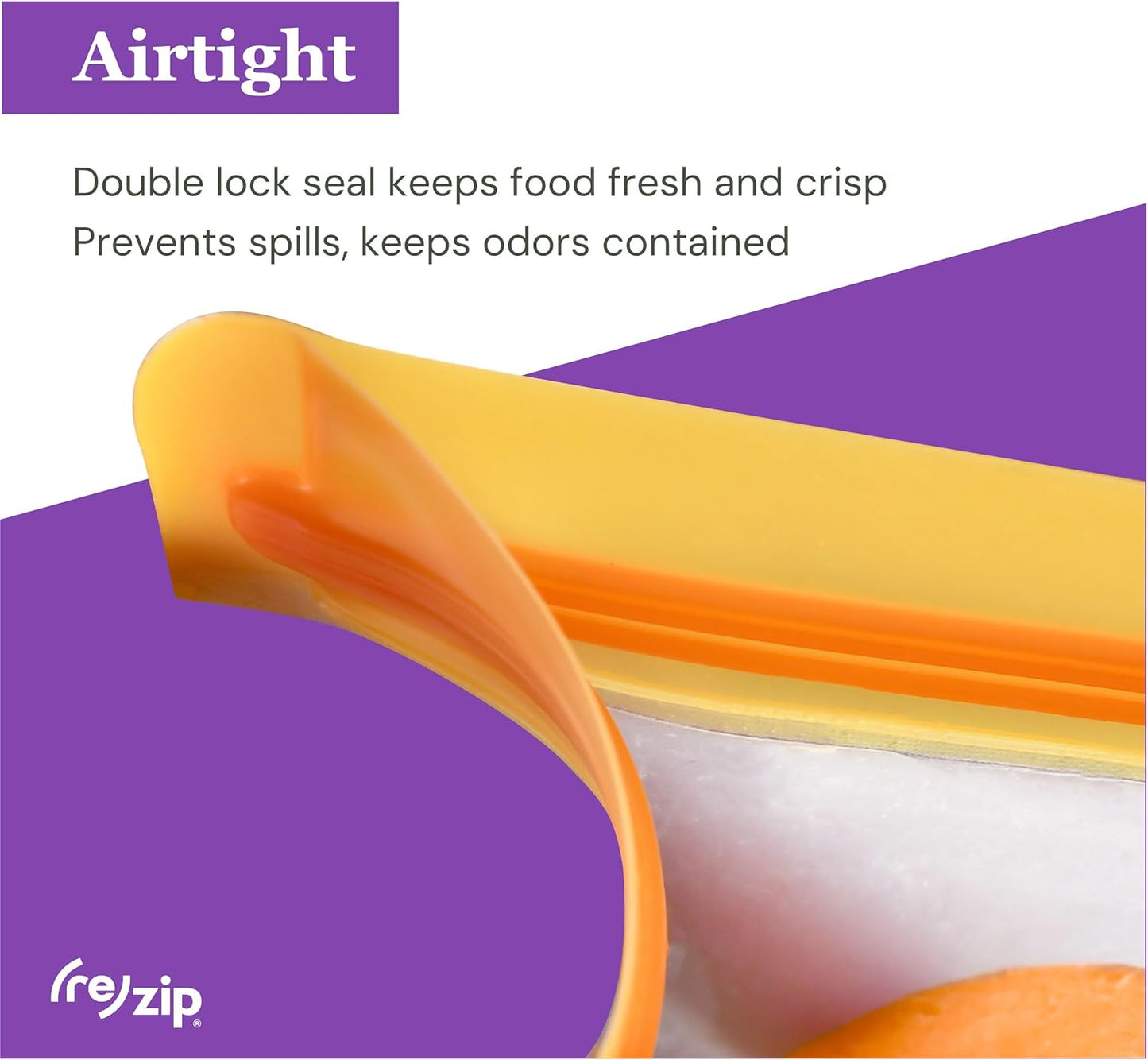 (re) zip 5-Piece Stand-Up Pack n Go Reusable Bag Kit, BPA-Free, Food Grade, Leakproof, Freezer and Dishwasher Safe, Quart (1), 2-Cup (2), Snack (2) - Multicolor