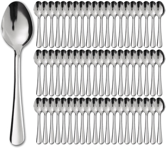 60 PCS Teaspoons Set - Windsor Stainless Steel Tea Spoons 5.9 Inch with Dishwasher Safe Small Spoons,Metal Dessert Spoon,Dinner Spoon Silverware for Home,Kitchen or Restaurant