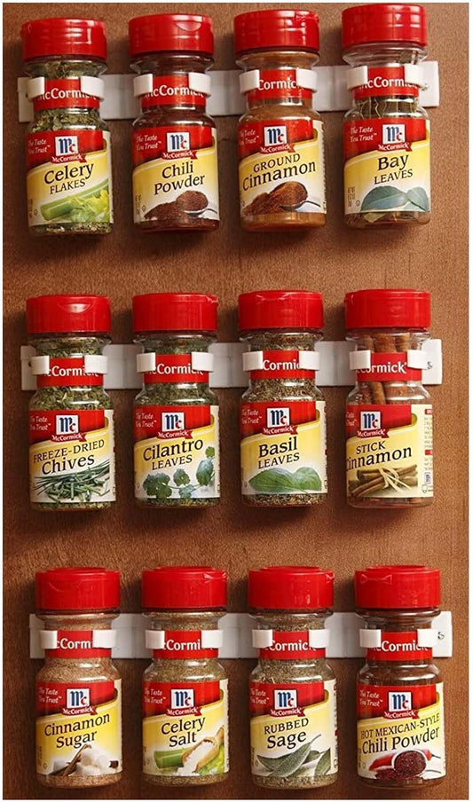 Bellemain Spice Gripper Clips for Plastic Jars - Set of 3, Holds 12 Jars