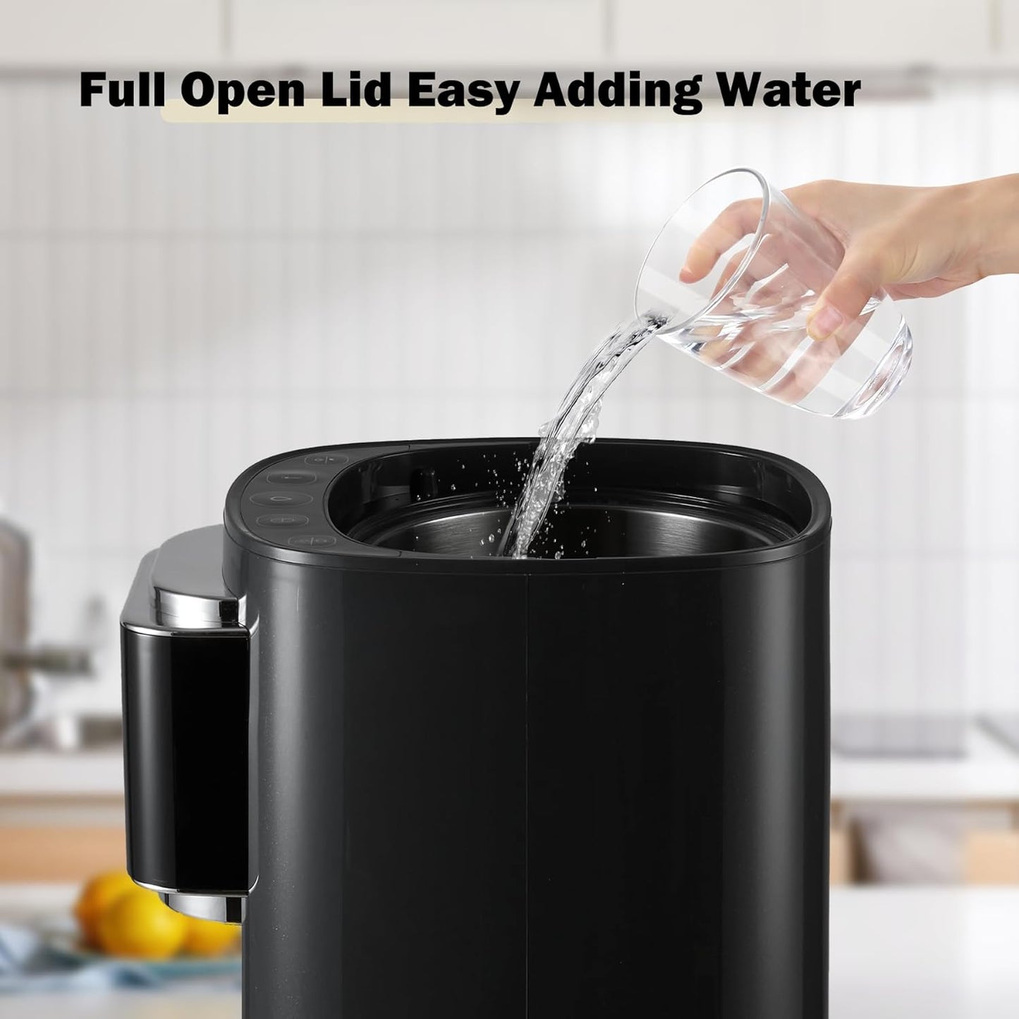 OCTAVO Water Boiler & Warmer 5 Liter, 304 Stainless Steel Water Tank, 700 Watt 6 Adjustable Water Temperature, LCD Touch Control Screen, Child Lock with Water Shortage Indicator