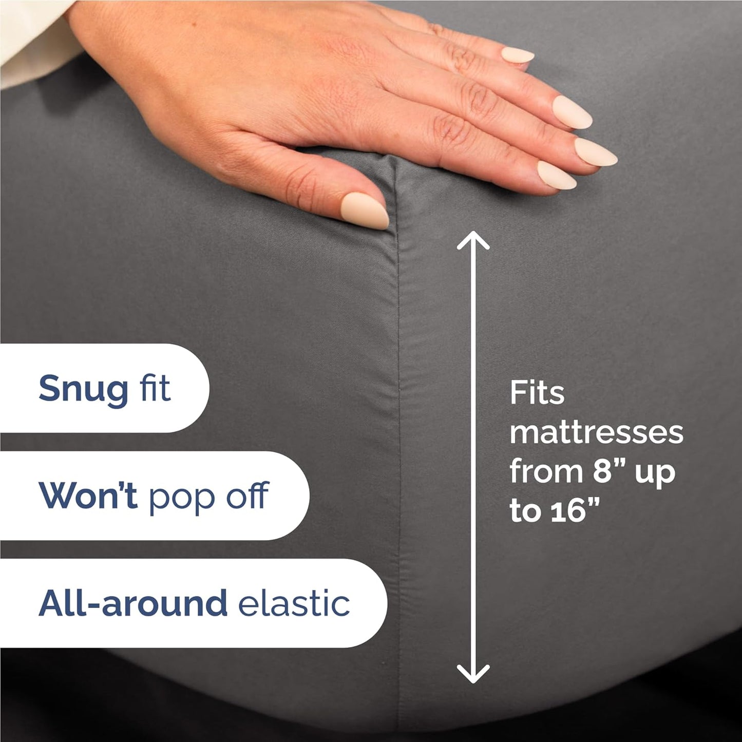 Full Size 4 Piece Sheet Set - Comfy Breathable & Cooling Bed Sheets Set - Hotel Luxury Bedding for Women, Men, Kids, Teens, Boys & Girls - Deep Pockets, Ultra-Soft, Wrinkle Free - Oeko-Tex - Dark Grey