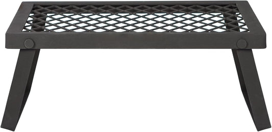 Amazon Basics Heavy-Duty Portable Camping Grill Grate for Campfire Cooking, Black