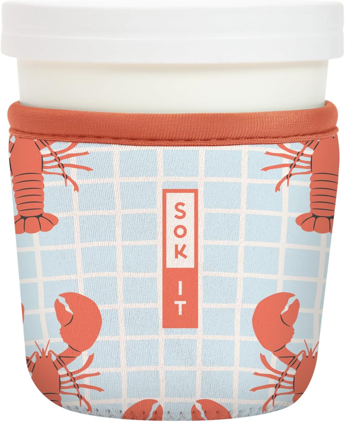 Sok It IceCreamSok Insulated Neoprene Cover (Claw & Order, Tapered Ice Cream Pints)