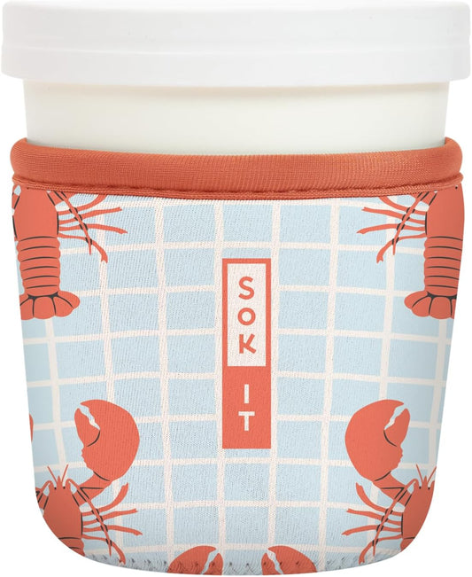 Sok It IceCreamSok Insulated Neoprene Cover (Claw & Order, Tapered Ice Cream Pints)