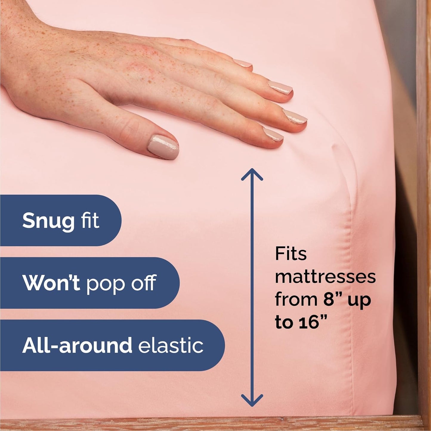 Cal King Size 4 Piece Sheet Set - Comfy Breathable & Cooling Bed Sheets Set - Hotel Luxury Bedding for Women, Men, Kids, Teens, Boys & Girls - Deep Pockets, Soft, Wrinkle Free - Oeko-Tex - Baby Pink