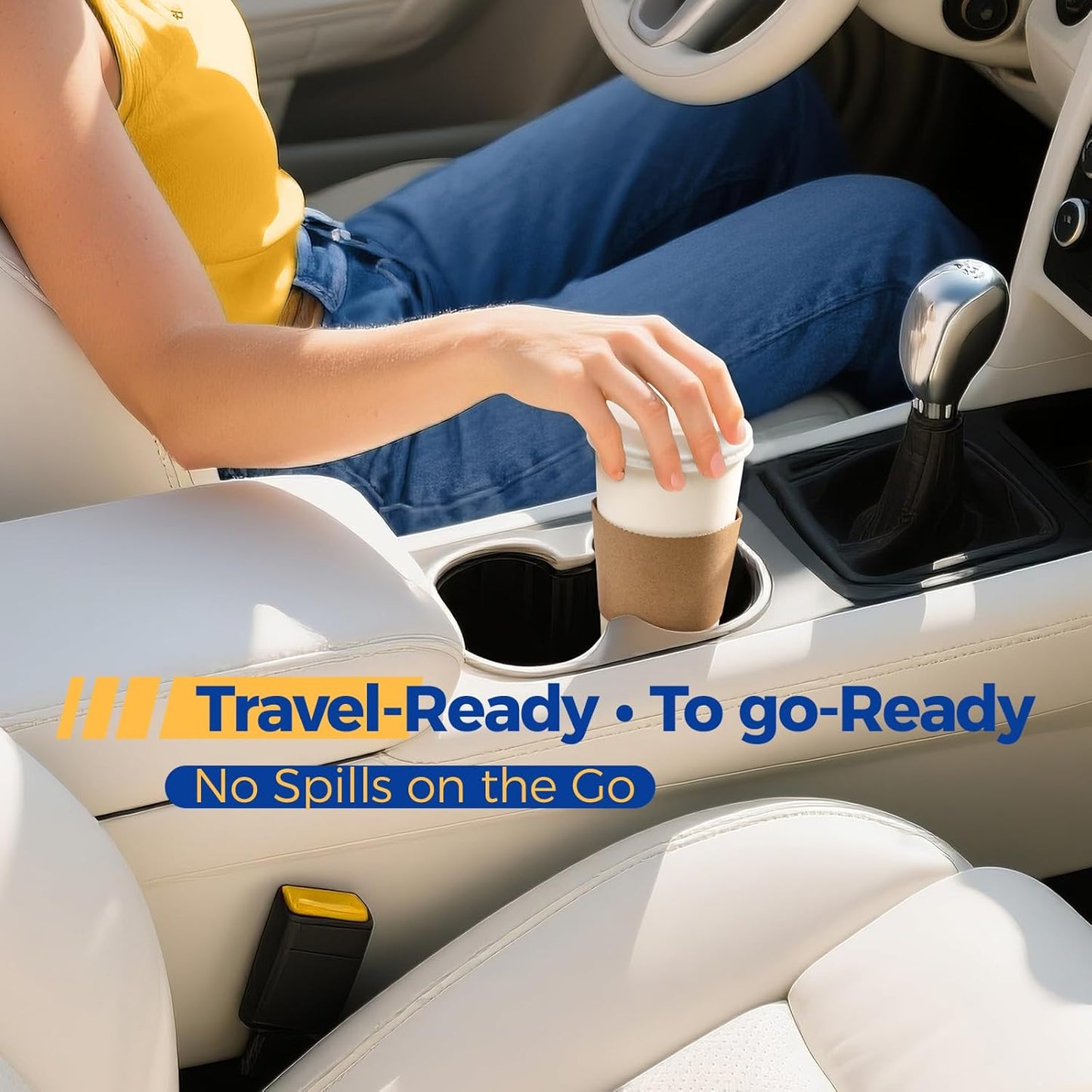 Fit Meal Prep 50 Pack 24 oz Disposable Coffee Cups with Lids, Sleeves, Leak-Proof To Go Coffee Cups with Lids, Durable Hot Paper Cups for Home, Office, Party, Business