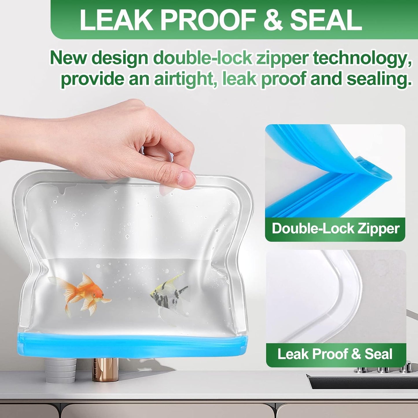 Reusable Freezer Bags Dishwasher Safe - 10 Pack Reusable Bags BPA Free Leakproof, Food Storage Bags for Marinating, Travel, Meal Prep (3 Gallon + 4 Sandwich + 3 Snack Sizes)