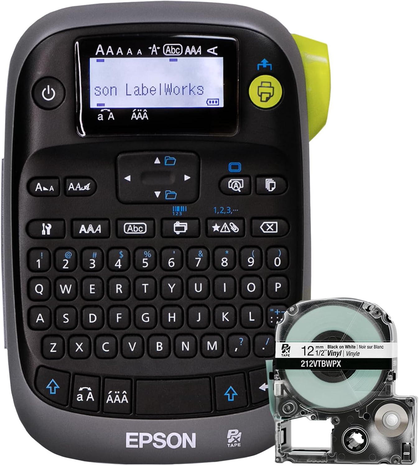 LABELWORKS Epson LW-PX300 Industrial Label Maker for Office – Compatible with Stickers, Magnets, and Shrink Tube, Portable Handheld Design, Label Maker and Tape Only