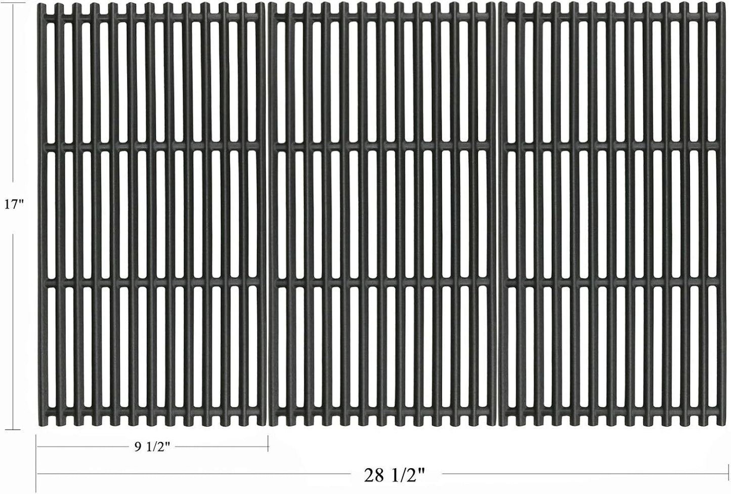 Uniflasy 17 x 9 1/2 inch Grill Grates for Charbroil Tru Infrared 4 Burner 463255020 463242716 463242715 463276016 466242715 Replacement Parts for Charbroil Grill Grates for Nexgrill 720-0882A