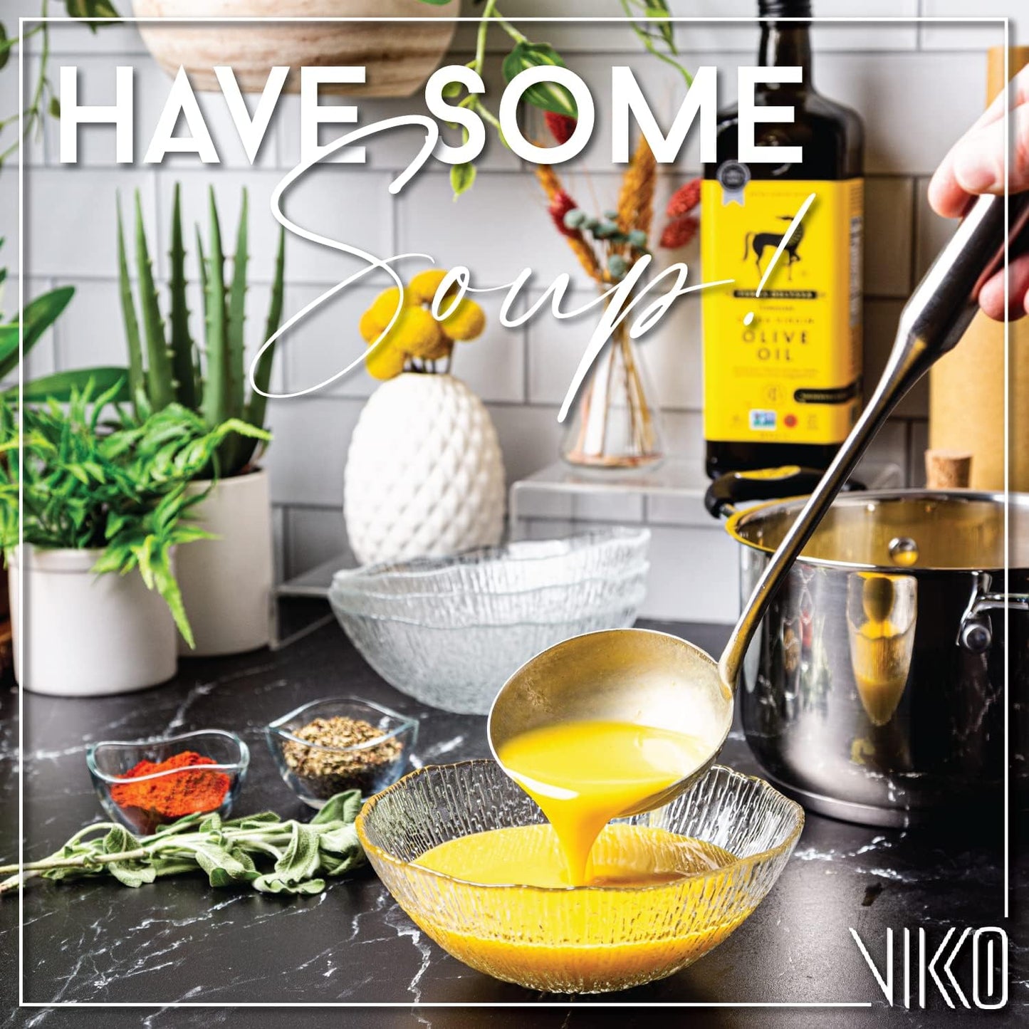 Vikko Soup Bowls, 6.25 Inch Salad Bowls, Glass Soup Bowls, Elegant Textured Glass Bowls, Set of 4, Dishwasher Safe