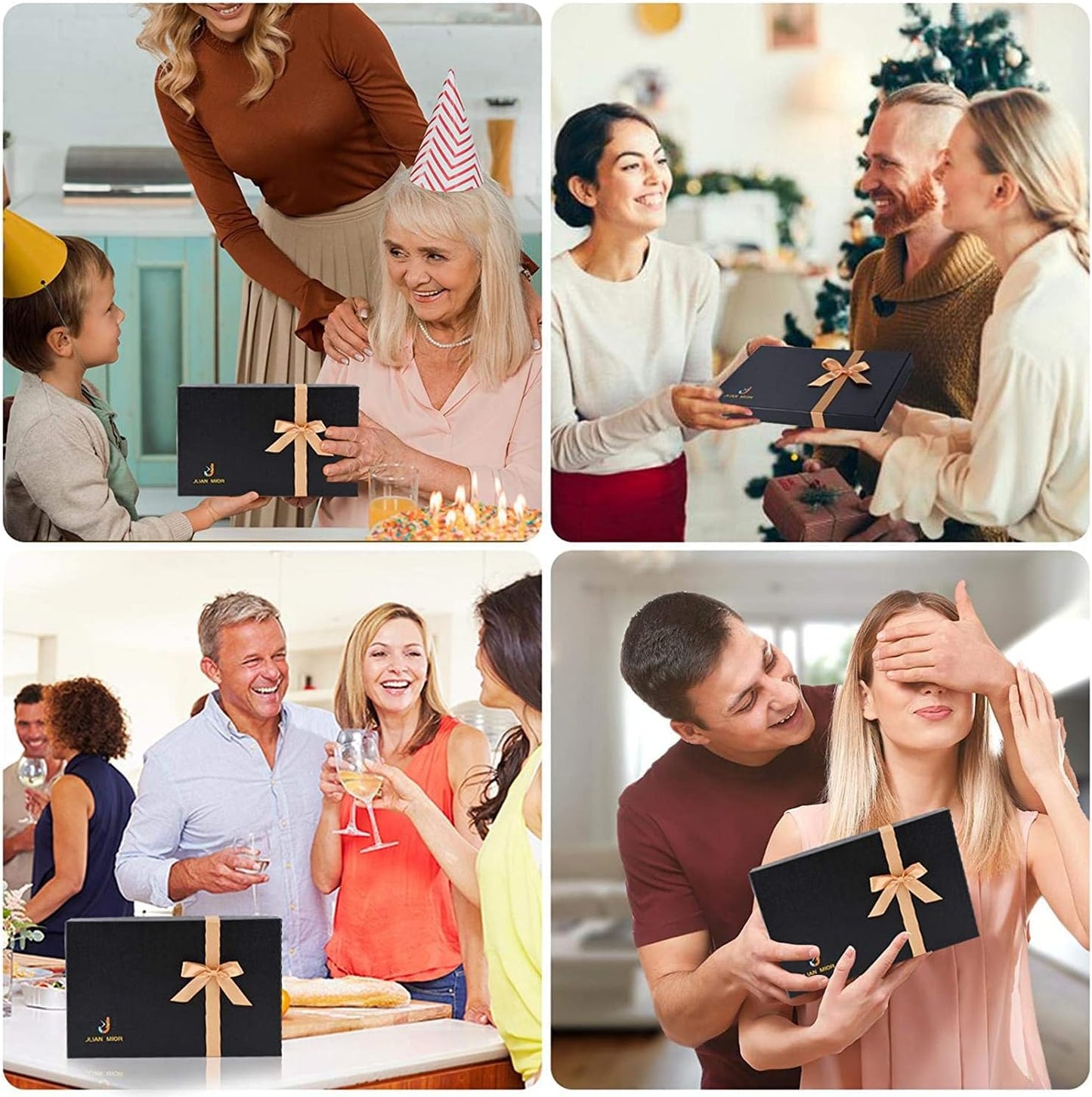 Large Exquisite 12-Piece Complete Cheese Knives Set Collection, Cheese Markers for Charcuterie Board, Black Cheese Labels Chalkboard for Food Dinner Wedding Birthday Parties (Ready Gift)